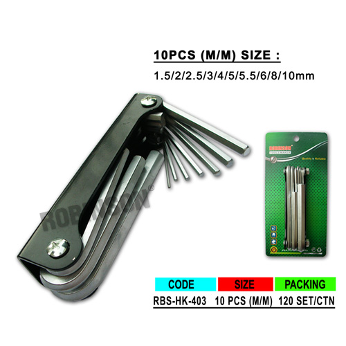 CRV Folding Hex Key Set (M/M)