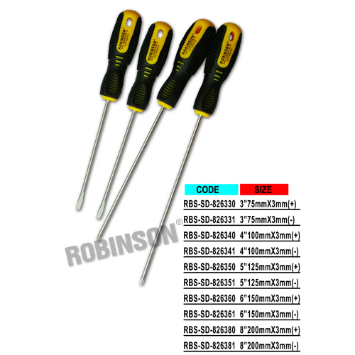 No.0826 3mm CRV Heavy Duty Screwdriver