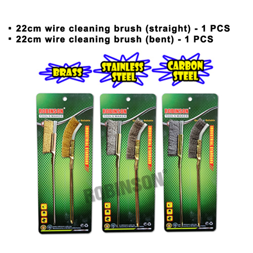 2PCS 22cm Wire Cleaning Brush Set (Straight & Bent)