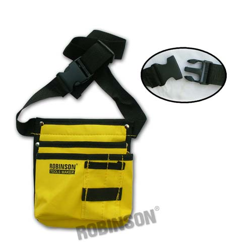 N001# Heavy Duty Yellow Nail Bag With Clip