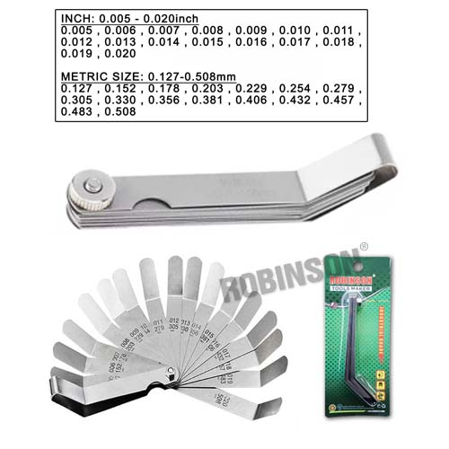 16 Blades L Feeler Gauge